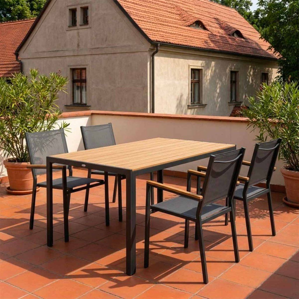 Zahradní jídelní set 150x90 pro 4 osoby AZS155P-4 přírodní