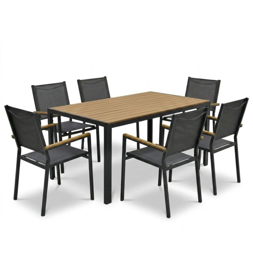 Zahradní jídelní set 150x90 pro 6 osob AZS155P-6 přírodní