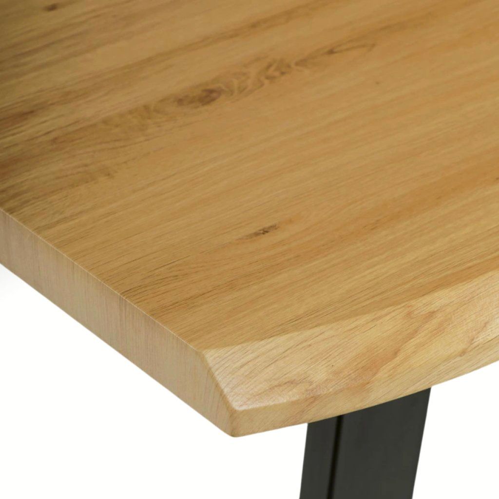 Jídelní set pro 4 osoby 160x90 cm dub noha U šedá židle s područkami VJS166-4S