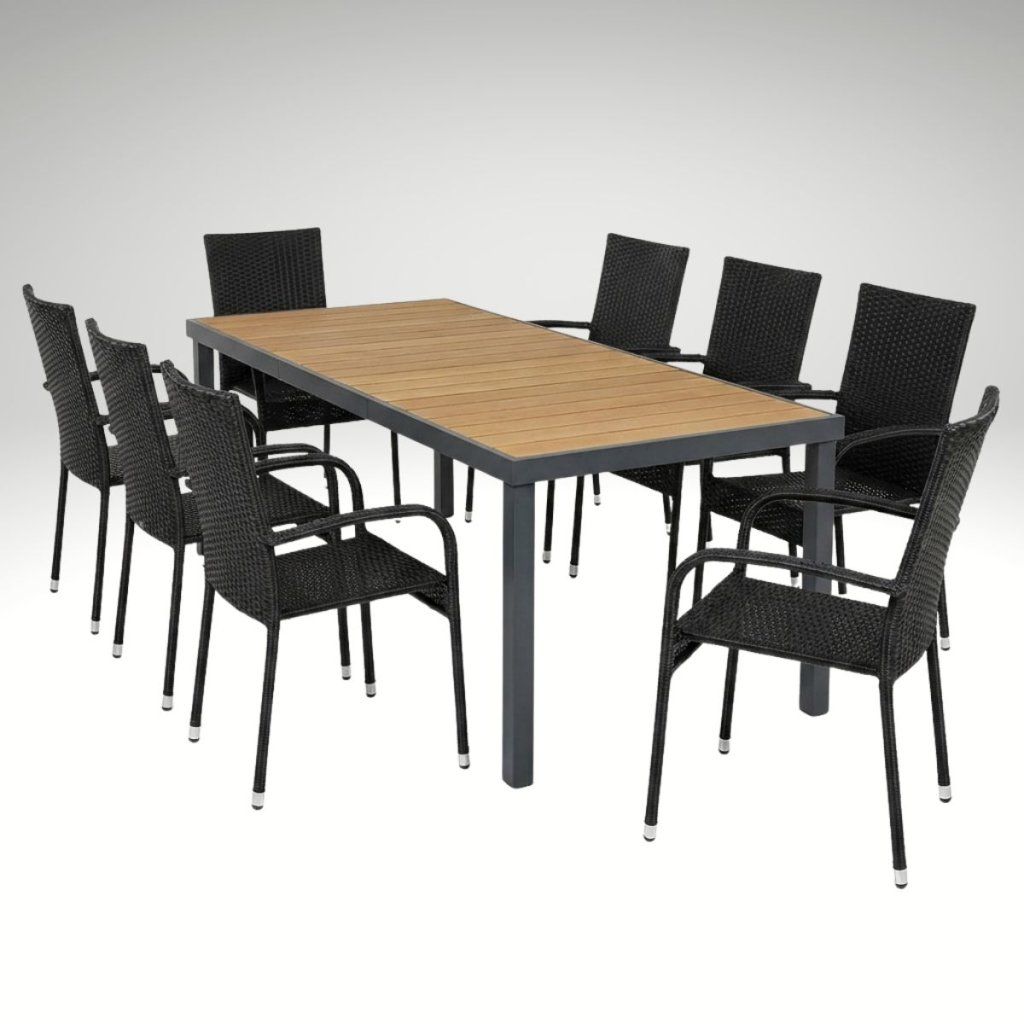 Zahradní set 190x90 pro 8 osob přírodní DT278-190P