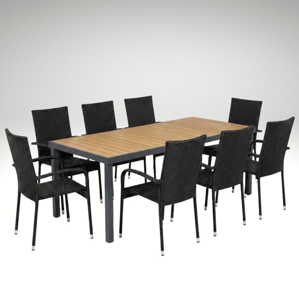 Zahradní set 190x90 pro 8 osob přírodní DT278-190P