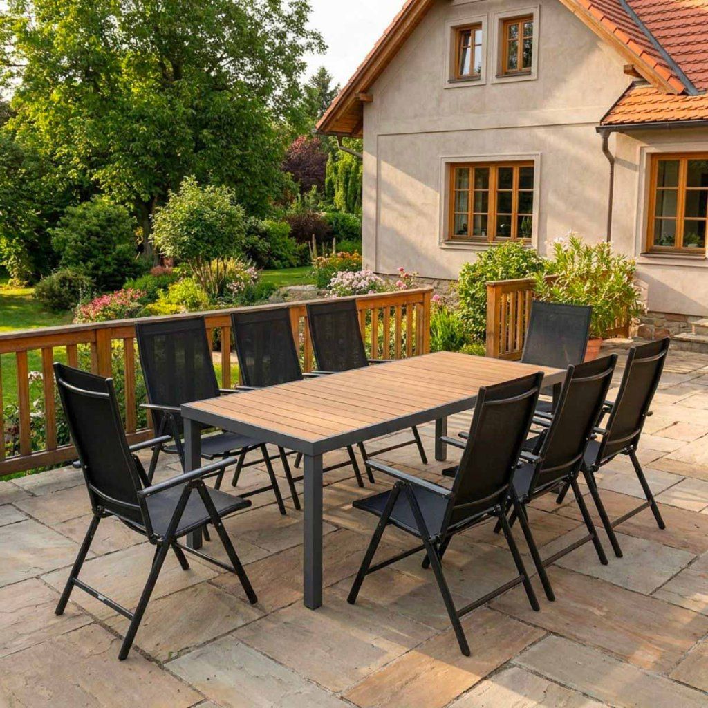 Zahradní set 190x90 pro 8 osob přírodní V138-190P