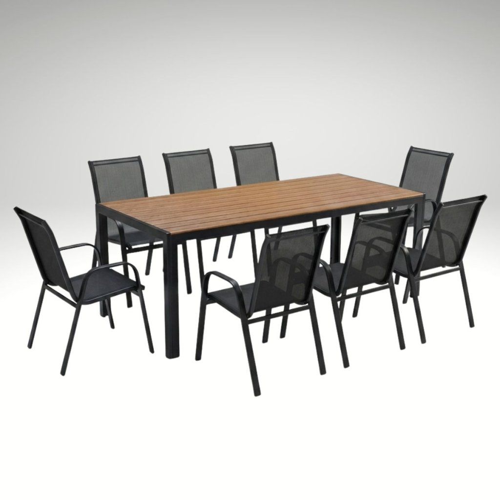 Venkovní zahradní set 190x90 pro 8 osob přírodní DK305-190P2