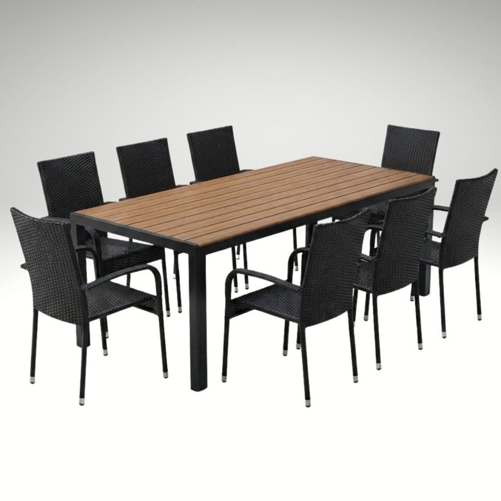 Zahradní set 190x90 pro 8 osob přírodní DT278-190P2