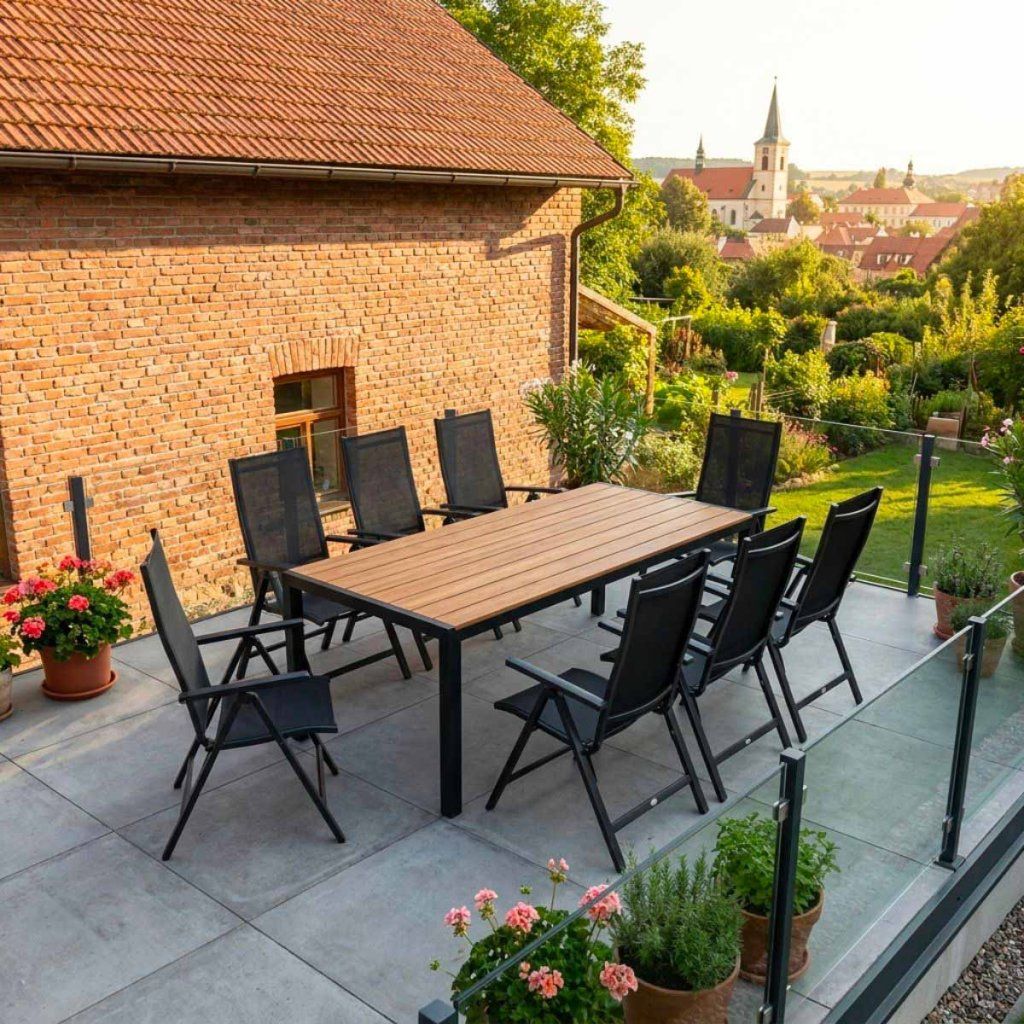 Zahradní set 190x90 pro 8 osob přírodní V138-190P