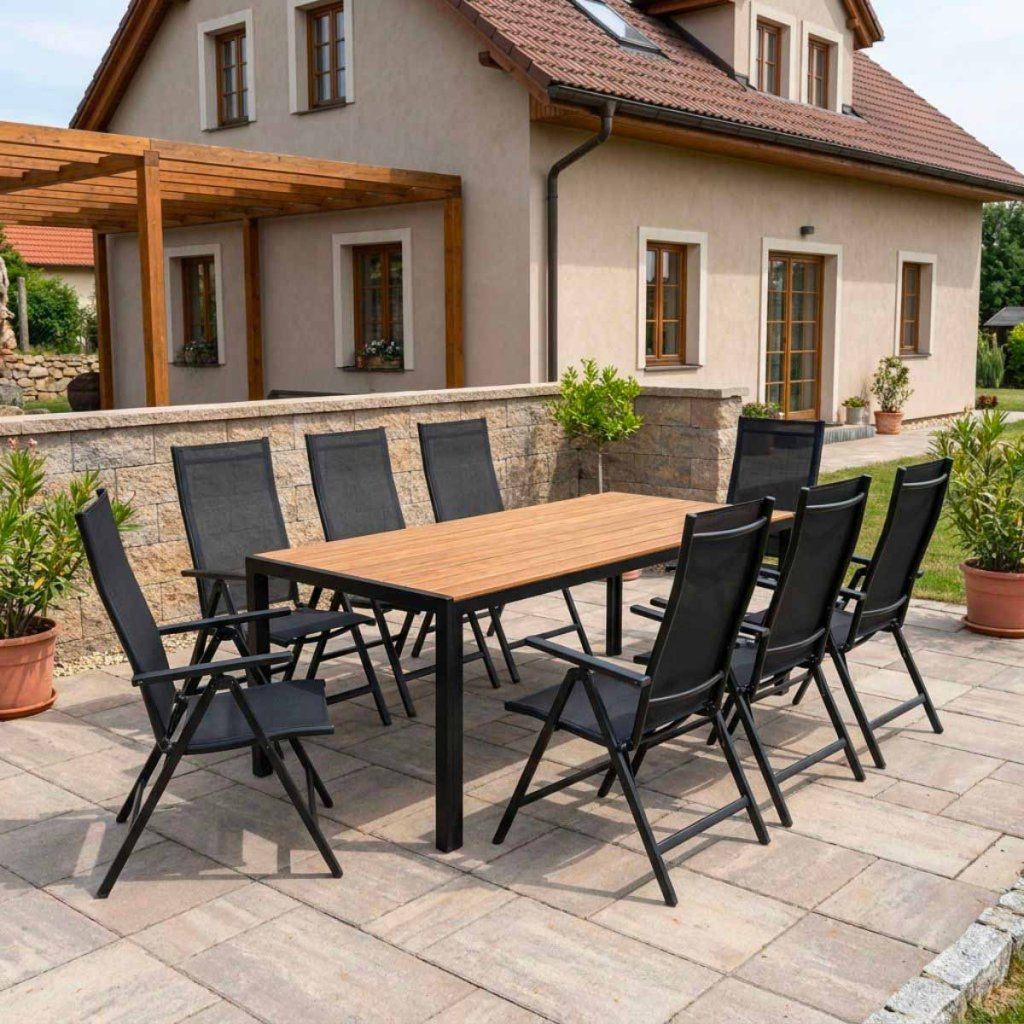 Zahradní set 190x90 pro 8 osob přírodní V138-190P
