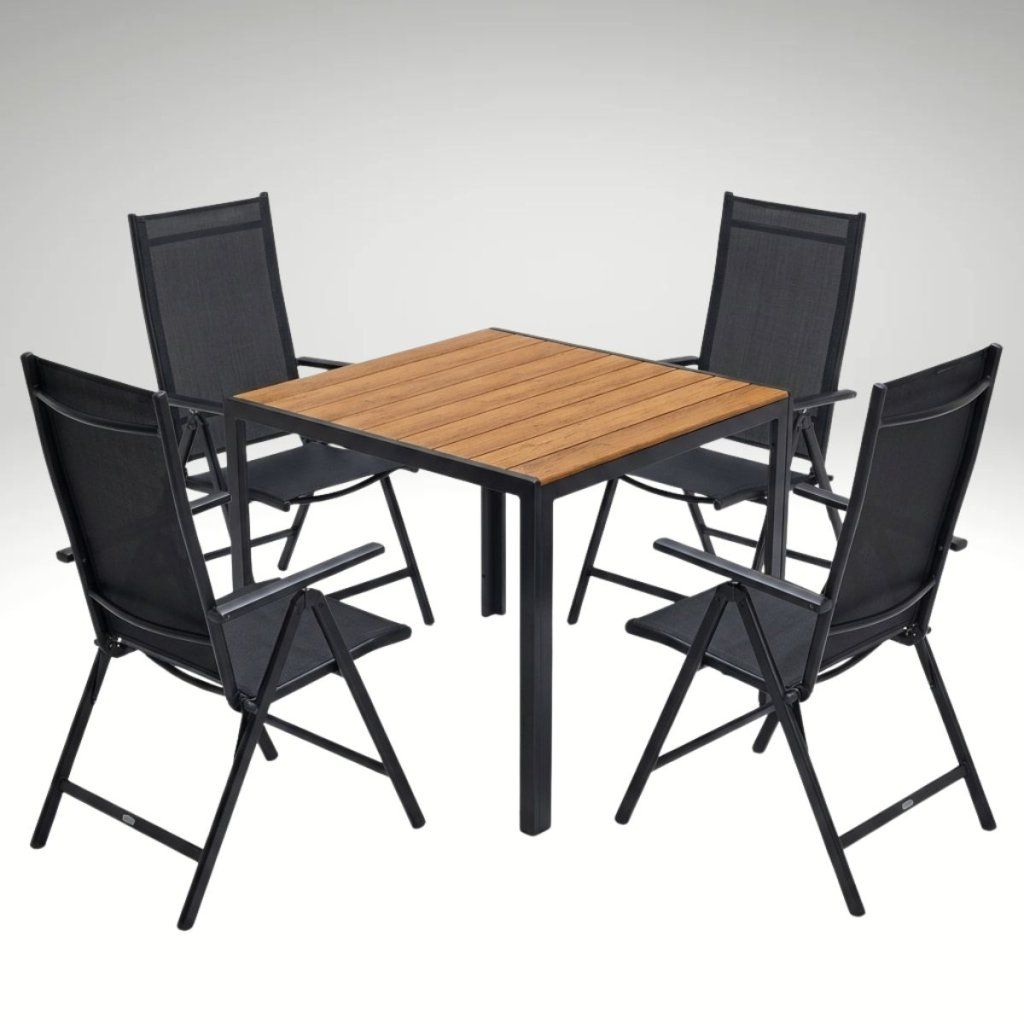 Zahradní set 90x90 pro 4 osoby přírodní V133P