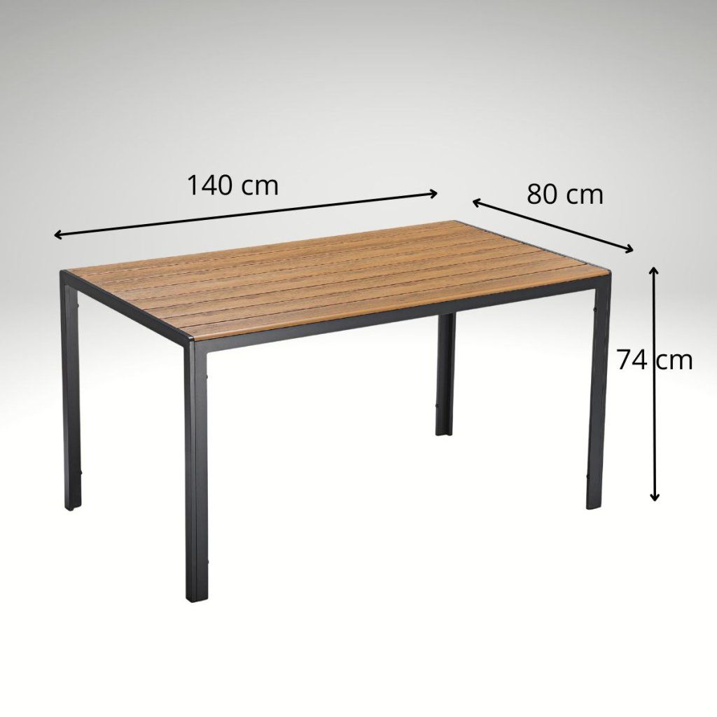 Zahradní jídelní stůl 140x80 cm přírodní DT166B