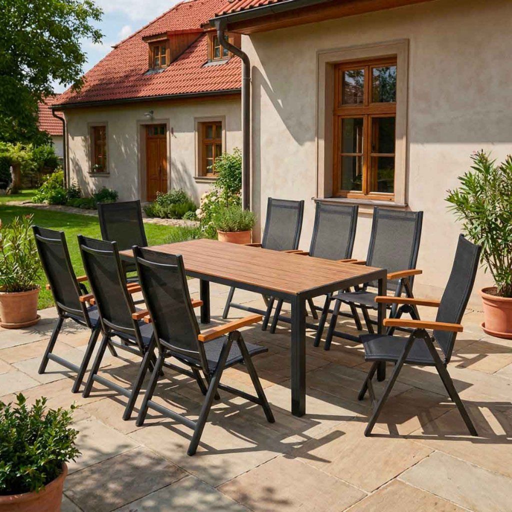 Zahradní jídelní set 190x90 pro 8 osob přírodní VZS211P8