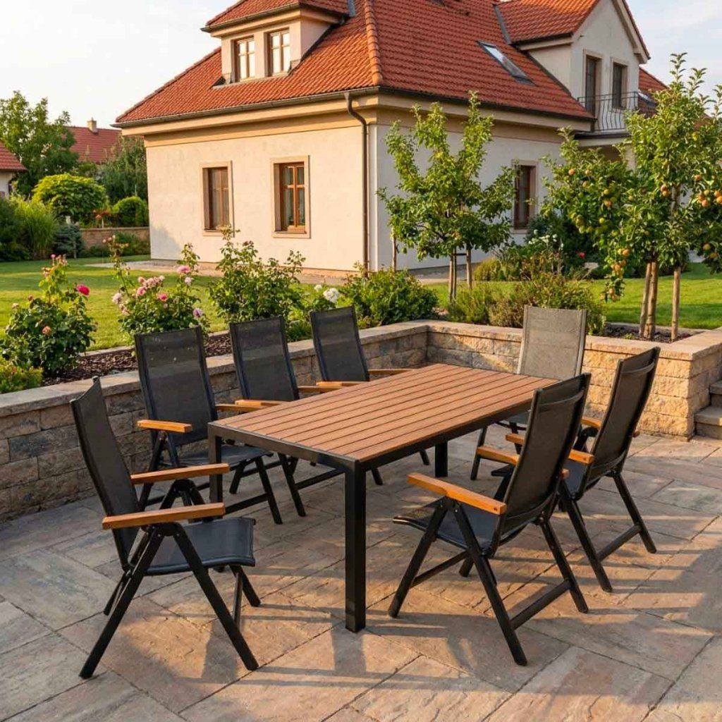 Zahradní jídelní set 190x90 pro 8 osob přírodní VZS211P8