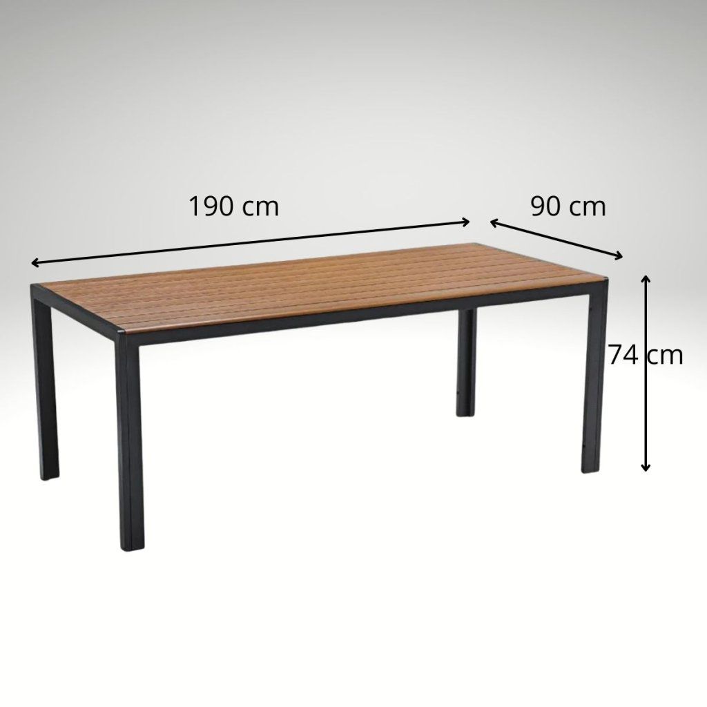 Zahradní jídelní set 190x90 pro 8 osob přírodní VZS211P8
