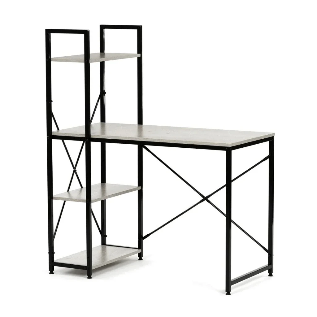 Pracovní set - pracovní stůl 100×40 cm divoký dub + tmavě šedá kancelářská židle VPS103D-116S za akční cenu