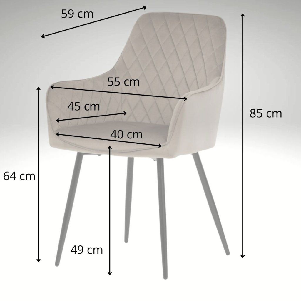 Jídelní set pro 4 osoby 160x90 cm dub noha U béžová židle s područkami VJS166-4CA