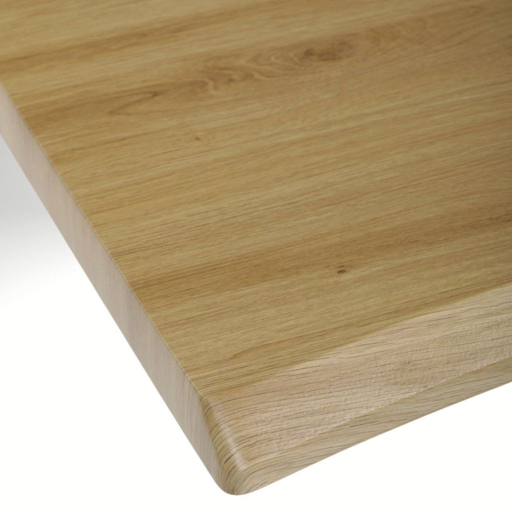 Jídelní set pro 4 osoby 160x90 cm soft dub noha X béžová židle s područkami VJS226-4CA