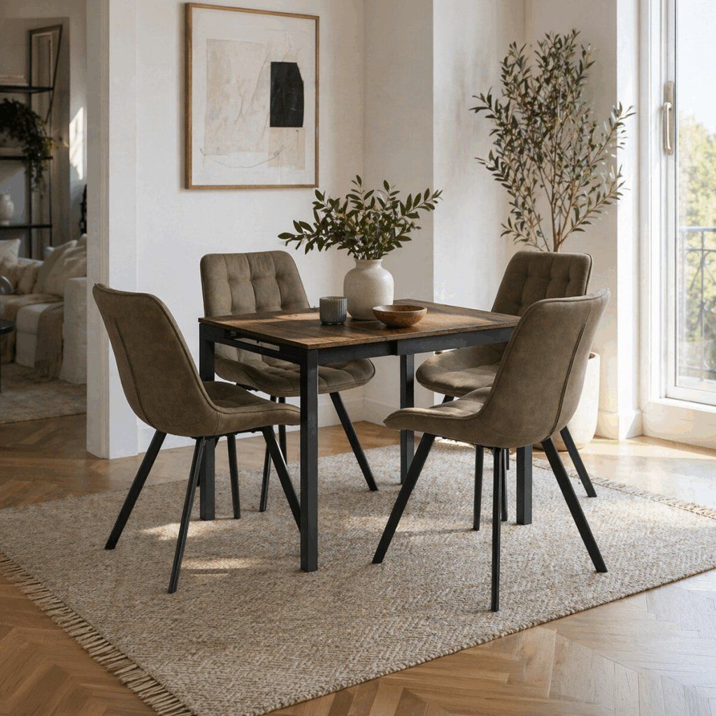 Jídelní stůl rozkládací 60-90x60 cm lamino staré dřevo AJZ176OW