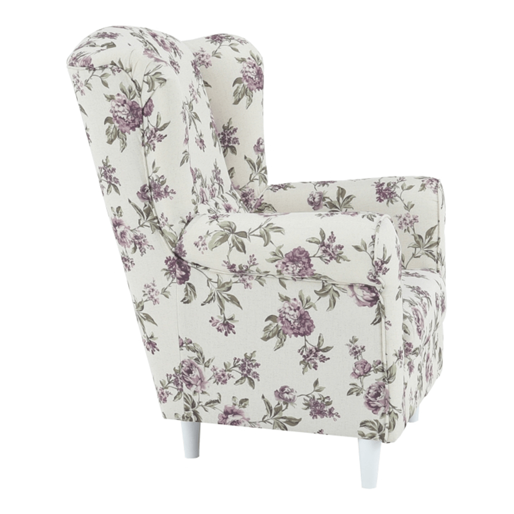 Pohodlný ušák v romantickém bílém provedení se vzorem růží TK126