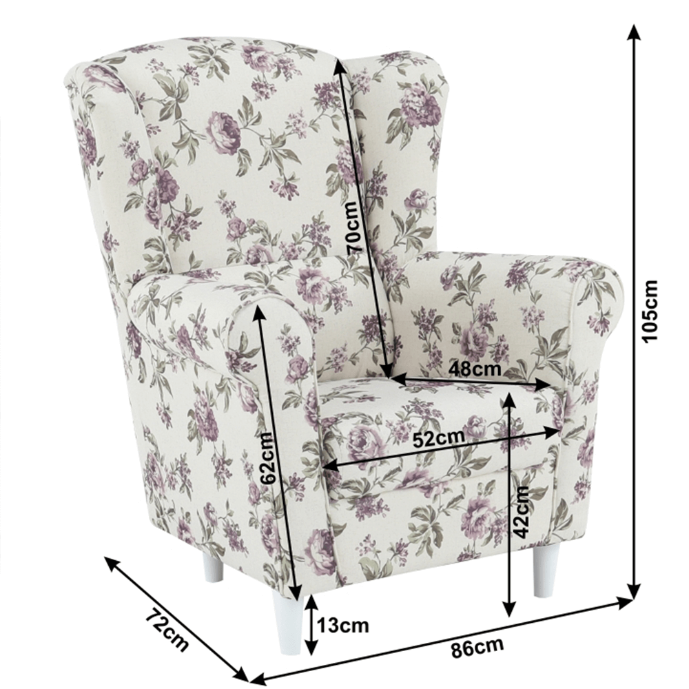 Pohodlný ušák v romantickém bílém provedení se vzorem růží TK126