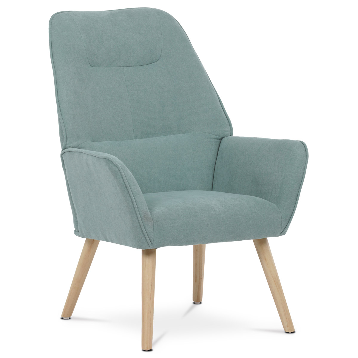 Křeslo ušák modrá látka AKR124M