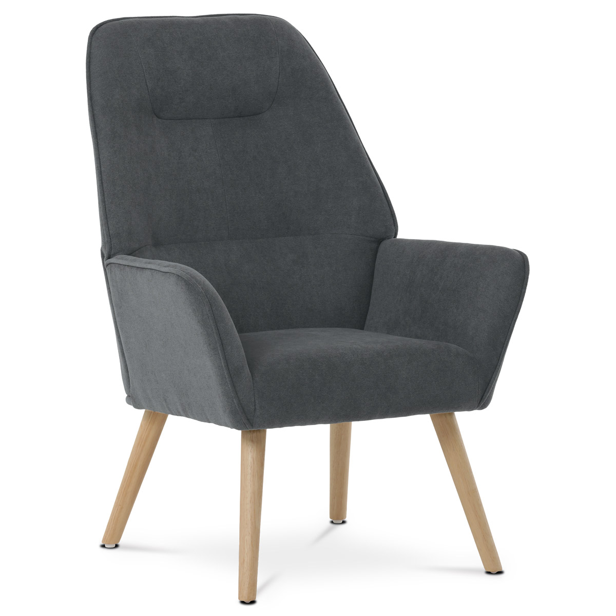 Křeslo ušák šedá látka AKR124S