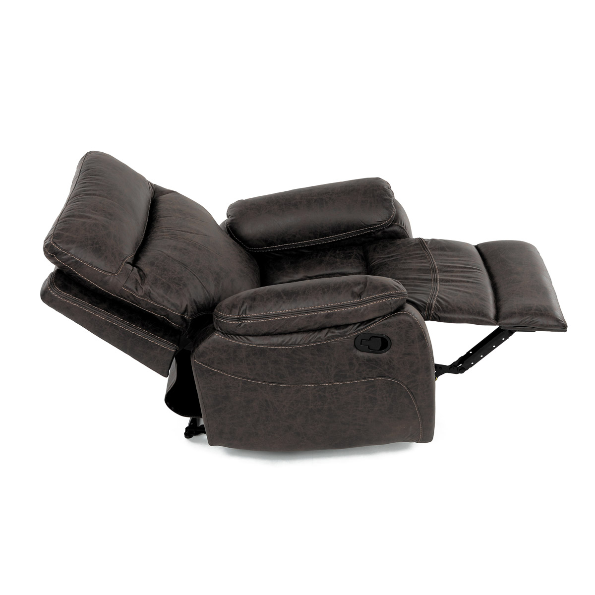 TV a relaxační křeslo manuální potah coffee látka v dekoru vintage AKR158CO