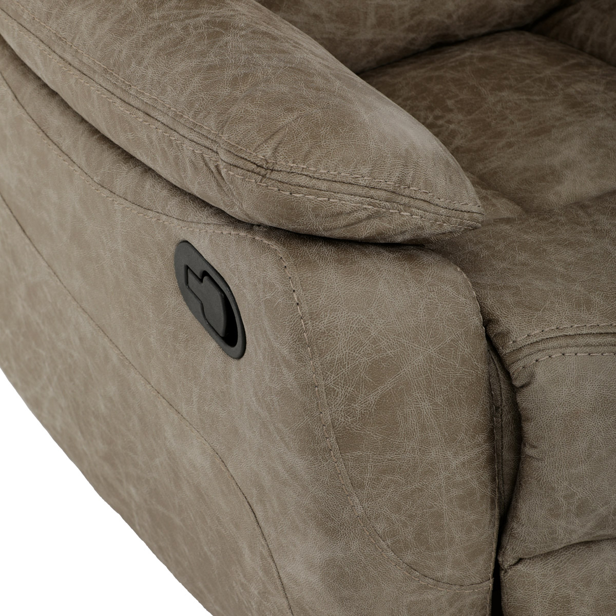 TV a relaxační křeslo manuální potah lanýžová látka v dekoru vintage AKR158L