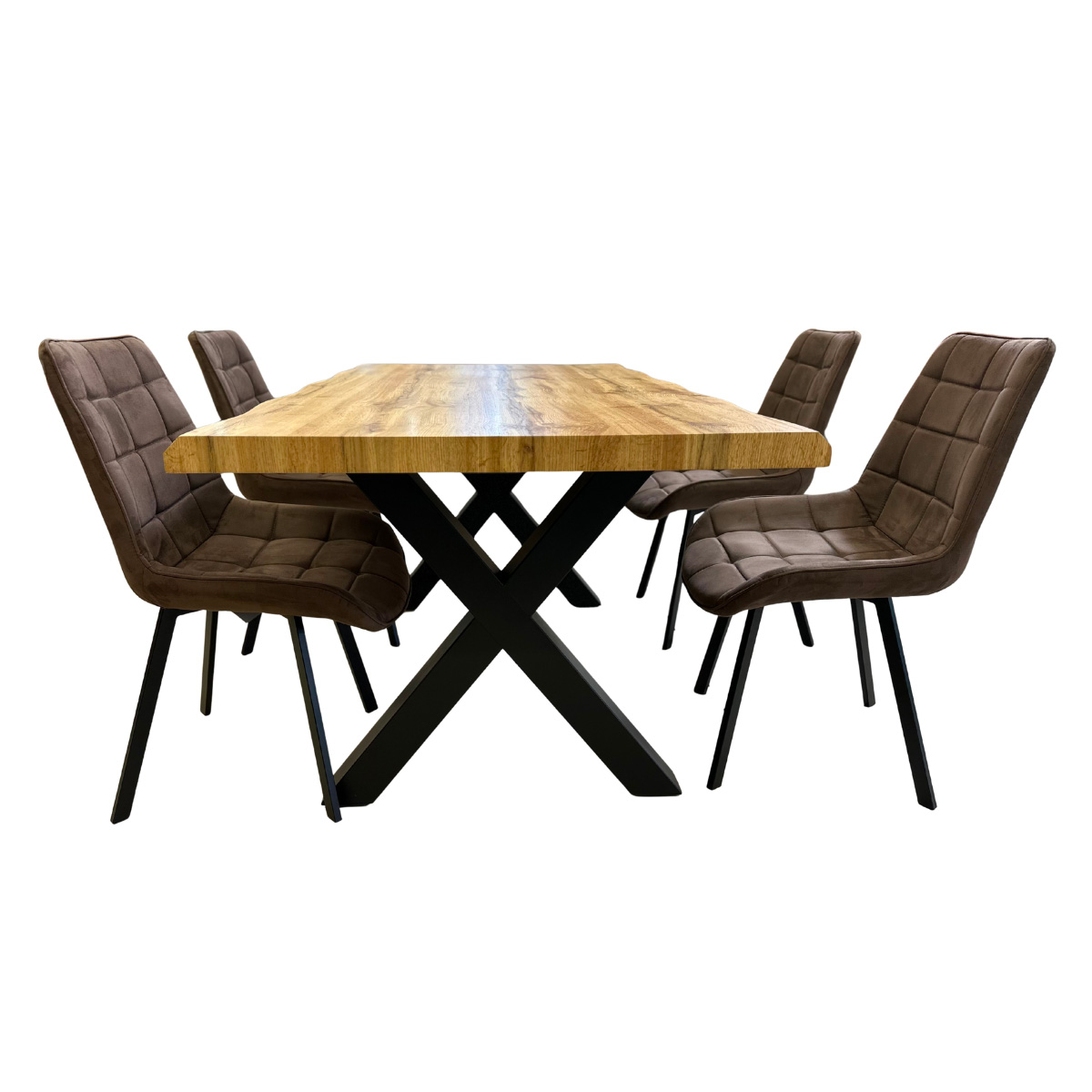 Jídelní set pro 4 osoby 160x90 cm dub-hnědá VJS116-41H