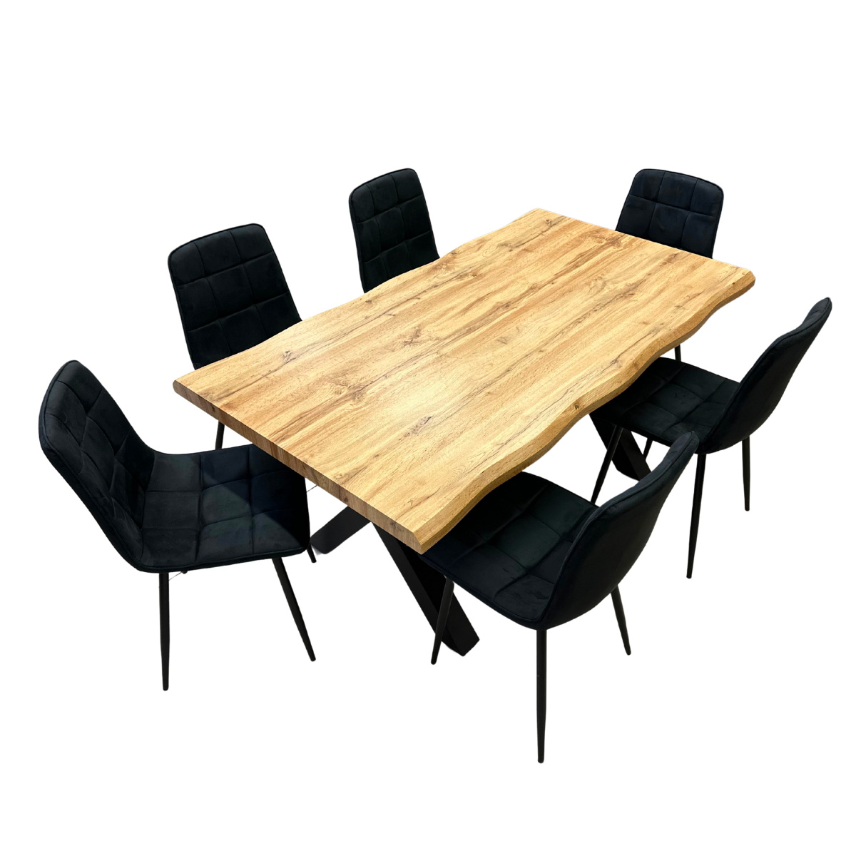 Jídelní židle černá látka černá podnož VJZ100C