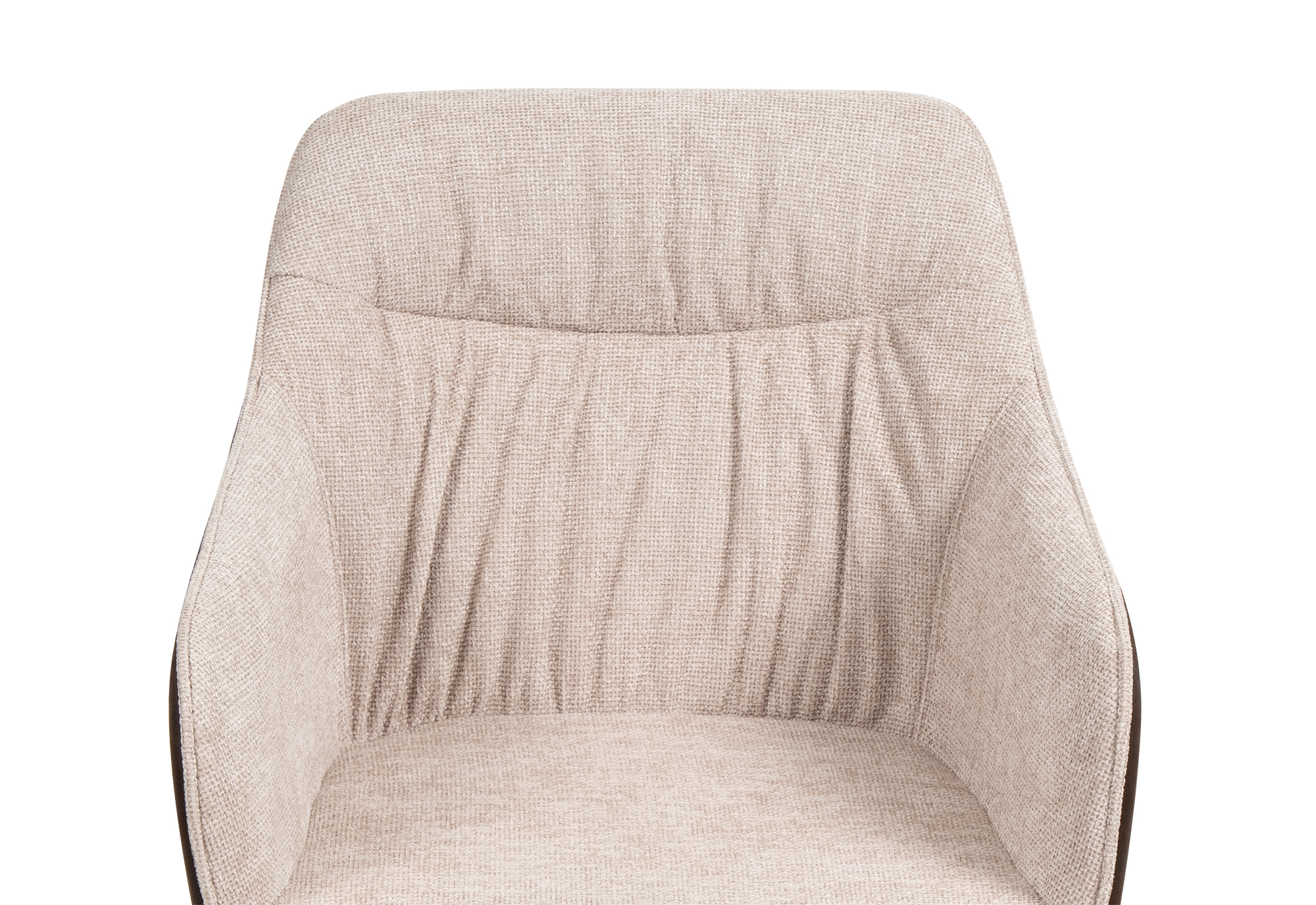 Jídelní židle otočná s područkami hnědá/krémová HJZ103K