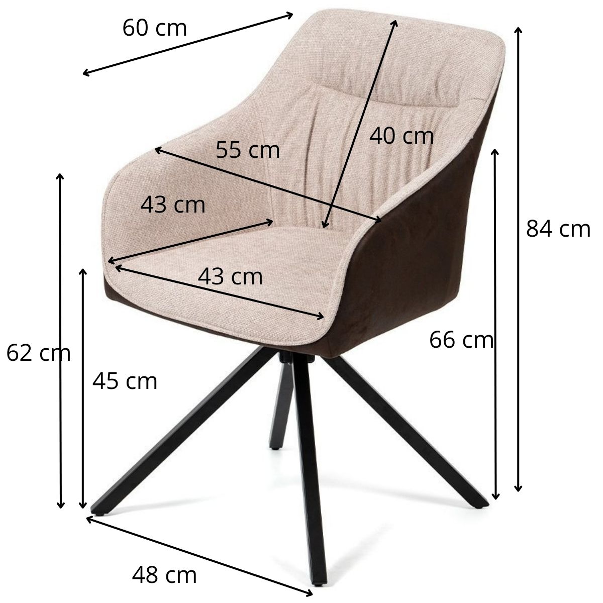 Jídelní set 4+1 160x90 cm dub, krémová látka VJS154-4K
