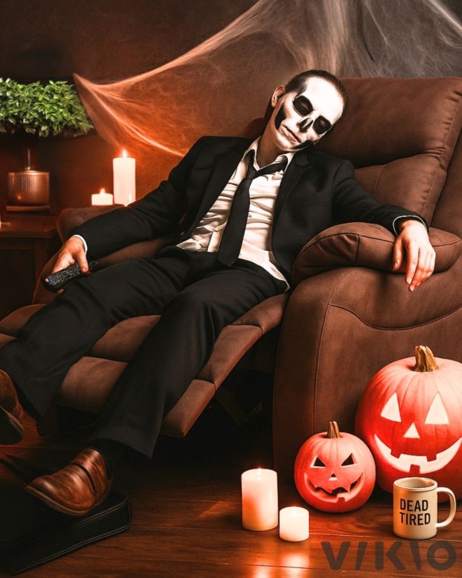 Děsivě pohodlné místo uprostřed každého večera 🎃 Tento Halloween nechte svět venku — váš klid začíná v polohovacím křesle!